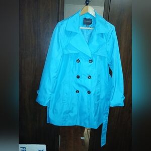 Covington Women's Teal Trench Coat -Large